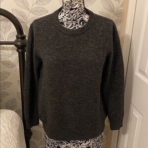 Women’s Banana Republic wool mohair metallic acrylic blend gray sweater